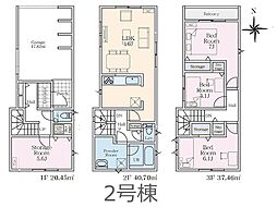 足立区千住緑町3丁目 第1 新築一戸建て 全2棟