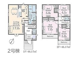 市川市大野町1丁目 第3 新築一戸建て 全2棟
