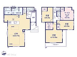 松戸市松戸西美野　9期　新築一戸建て　全2棟