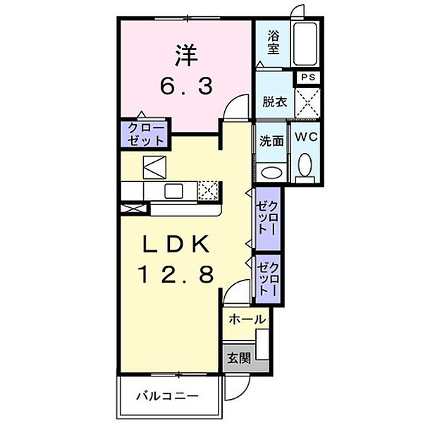 長野県上田市御嶽堂(賃貸アパート1LDK・1階・46.49㎡)の写真 その2