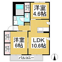 バリュージュトラウムＢ  ｜ 長野県上田市仁古田（賃貸アパート2LDK・2階・49.80㎡） その2