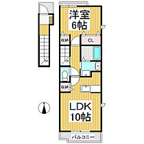 ロングランＡ  ｜ 長野県上田市中之条（賃貸アパート1LDK・2階・42.80㎡） その2