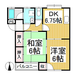間取図画像 2DK