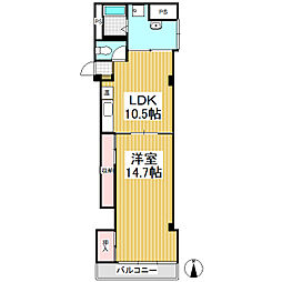SainK 1LDKの間取図画像