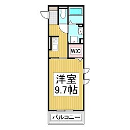 セジュールオッツYSK 1Kの間取図画像