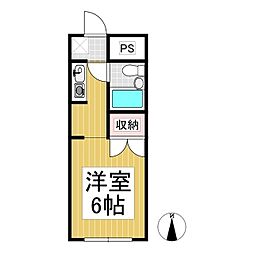 山崎マンション ワンルームの間取図画像