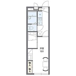 レオパレスセブンスペード上田 1Kの間取図画像