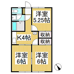 プラムヒルズ 3Kの間取図画像