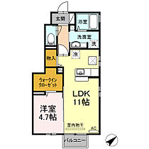 セジュールセラＦ 101 ｜ 広島県福山市千田町大字千田2585-1（賃貸アパート1LDK・1階・41.51㎡） その2