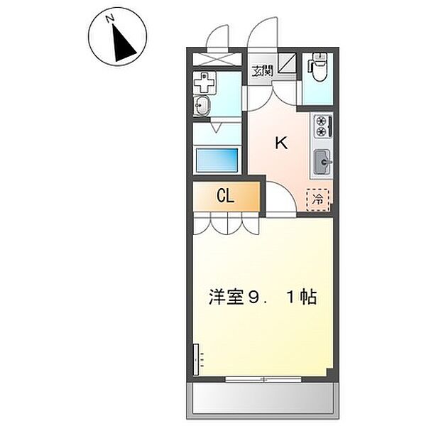 アルファルド 203｜広島県福山市曙町4丁目(賃貸アパート1K・2階・30.96㎡)の写真 その2