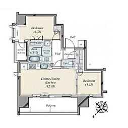 グランリビオ表参道の間取図画像