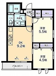 Ｍａｉｓｏｎ　ｄｅ　Ｗｉｎ 3階2DKの間取り