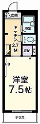 エステートY 1Kの間取図画像