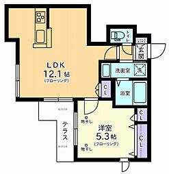 メゾンルーチェ 1LDKの間取図画像