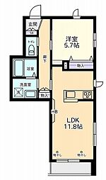 テラフォルテS 1LDKの間取図画像