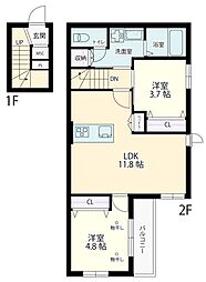 GreenCabana 2LDKの間取図画像
