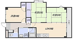 倉西ビル 3DKの間取図画像
