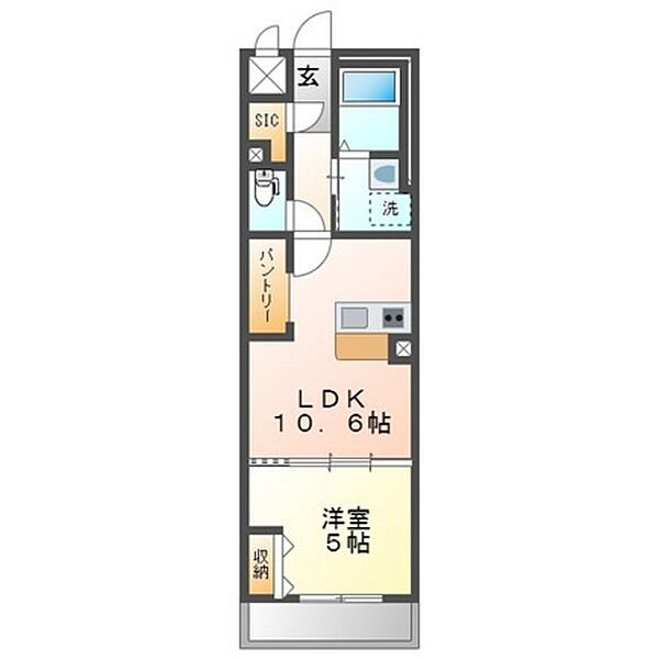 ハピネス ｜広島県広島市安佐南区祇園2丁目(賃貸マンション1LDK・2階・41.76㎡)の写真 その2