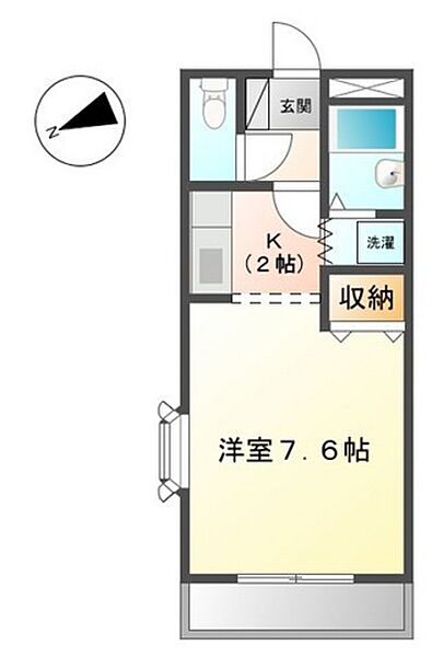 E.クレスト ｜広島県広島市東区戸坂大上1丁目(賃貸マンション1K・2階・24.15㎡)の写真 その2