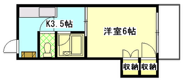 プロスパー楠木 ｜広島県広島市西区楠木町1丁目(賃貸マンション1K・4階・21.35㎡)の写真 その2