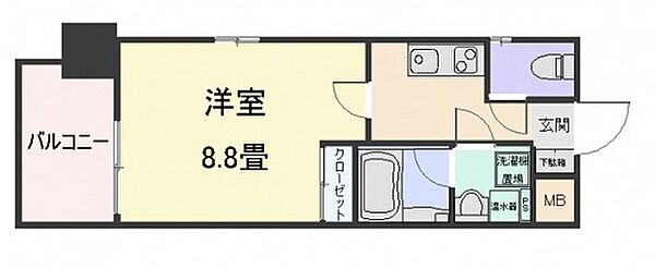 フジビル25 ｜広島県広島市中区舟入本町(賃貸マンション1K・4階・28.56㎡)の写真 その2