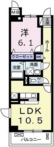 ラフィーネ東野 ｜広島県広島市安佐南区東野2丁目(賃貸マンション1LDK・3階・42.38㎡)の写真 その2