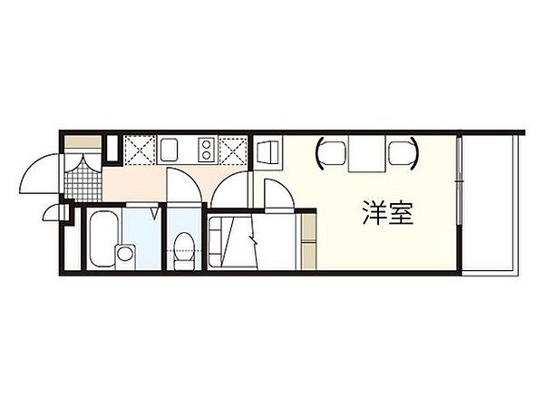 レオパレスラルク ｜広島県広島市佐伯区八幡東2丁目(賃貸マンション1K・1階・19.87㎡)の写真 その2