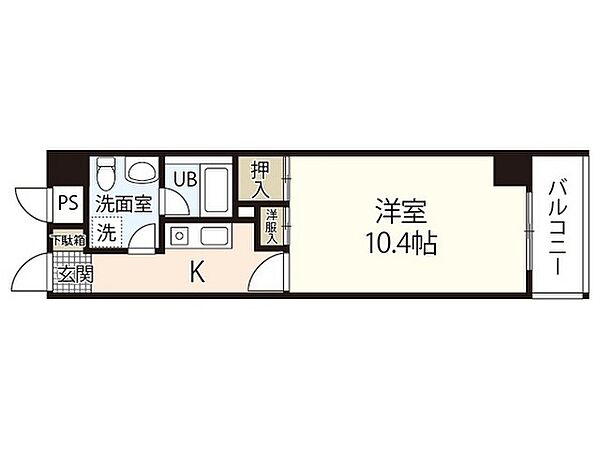 グランドール濱本 ｜広島県広島市中区本川町3丁目(賃貸マンション1K・4階・33.31㎡)の写真 その2