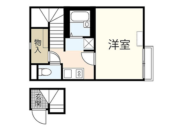 レオネクストグレイス戸坂 ｜広島県広島市東区戸坂山崎町(賃貸アパート1K・2階・26.08㎡)の写真 その2