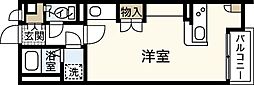 レオネクストサツキ荘 1階ワンルームの間取り