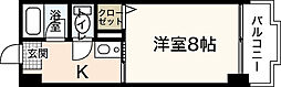 パティオ舟入 5階1Kの間取り