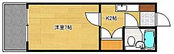 エステート山根 1Kの間取図画像
