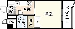 グレース中広通り 1Kの間取図画像