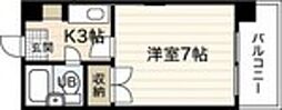 第2古田ビル 1Kの間取図画像