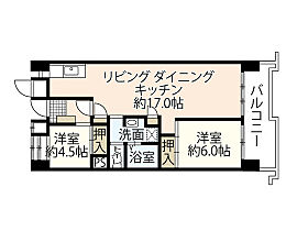 ビレッジハウス光南タワー1号棟  ｜ 広島県広島市中区光南5丁目（賃貸マンション2LDK・1階・57.93㎡） その2