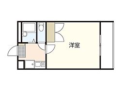 レオパレスアトリオ 1階1Kの間取り