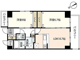 ＧＲＡＣＥＣＯＵＲＴＳＨＩＮＪＹＯ  ｜ 広島県広島市西区新庄町（賃貸マンション2LDK・7階・51.69㎡） その2