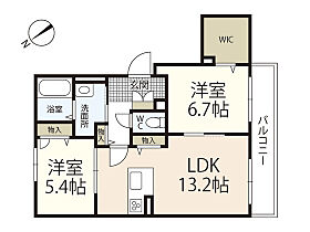 広島県広島市西区南観音1丁目（賃貸アパート2LDK・1階・60.87㎡） その2