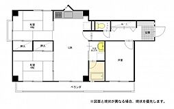 サンヒルズ戸坂壱番館 2階3LDKの間取り