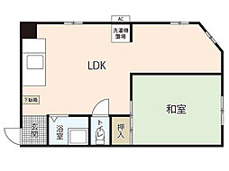 サンライズビル 5階1LDKの間取り