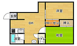 宮原ビル 4階2DKの間取り
