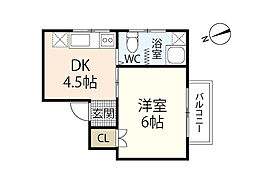 丸和第2ビルアイランド丸和 1DKの間取図画像