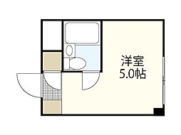 リヴァージュ広瀬北 13階ワンルームの間取り