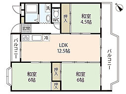 フォレスト 2階3LDKの間取り