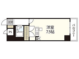ヴェルソーヤスダ ワンルームの間取図画像