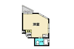 ネクサス五日市中央 5階ワンルームの間取り