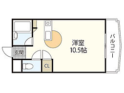 OPUS2 ワンルームの間取図画像