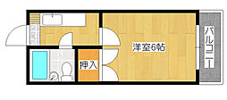 アルタイル東雲 1Kの間取図画像