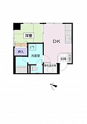 ダイヤコーポ東雲 1DKの間取図画像