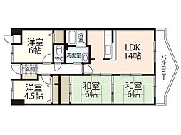 ベイサイドパレス宇品 4LDKの間取図画像